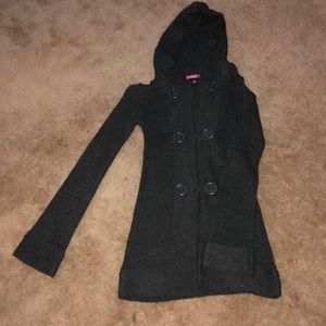 Long button up sweater jacket with bell sleeves